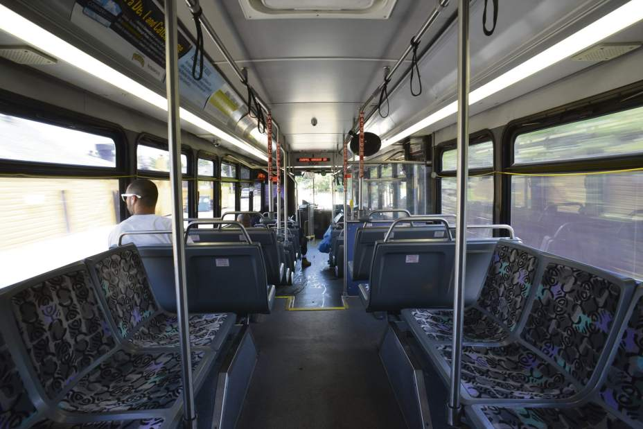 Pittsburgh bus interior